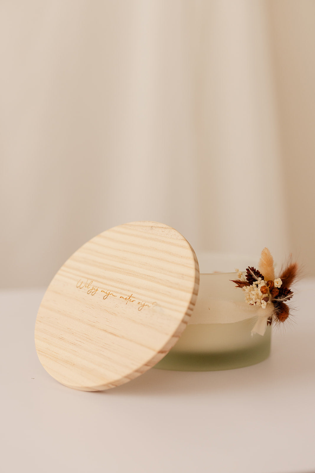 Geschenk | Luxe geurkaars met persoonlijke boodschap " off white "