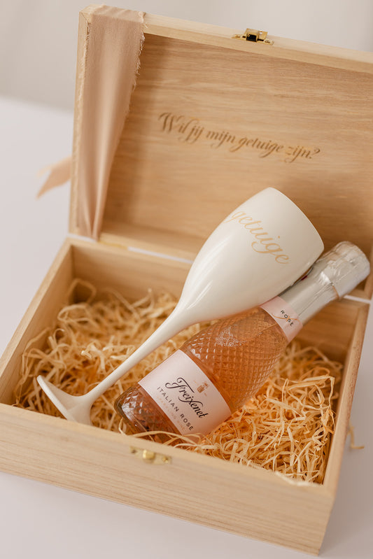 Geschenk | Champagneglas met boodschap