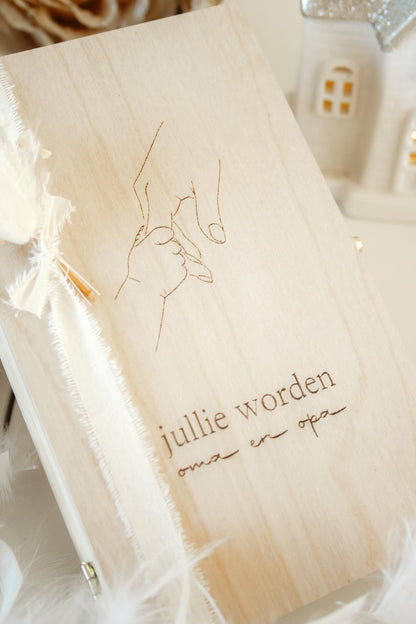 Geschenk | Doosje '' jullie worden oma en opa "