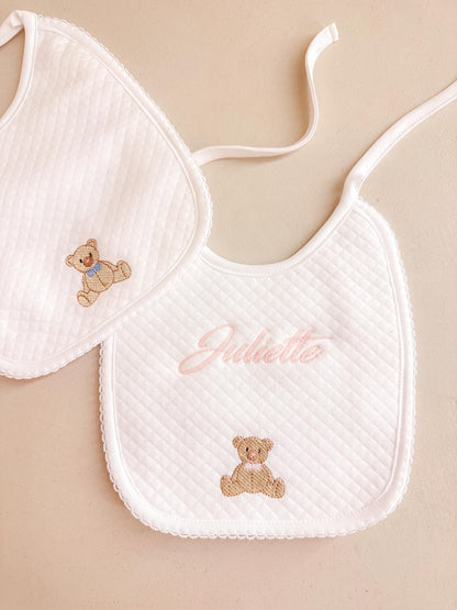 Borduren | Slabbetje Teddy met strik